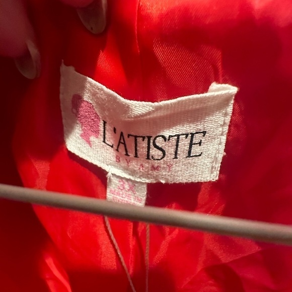 L'ATISTE RED AND PINK BLAZER JACKET NEW WITHOUT TAG PLUS SIZE 3X - Picture 3 of 3